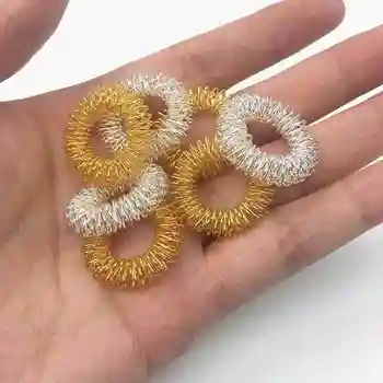 

Acupressure Hand Massage Ring Pain Relief Stress Finger Lose Weight Hand Relax Massage Spring Circle For Health Care
