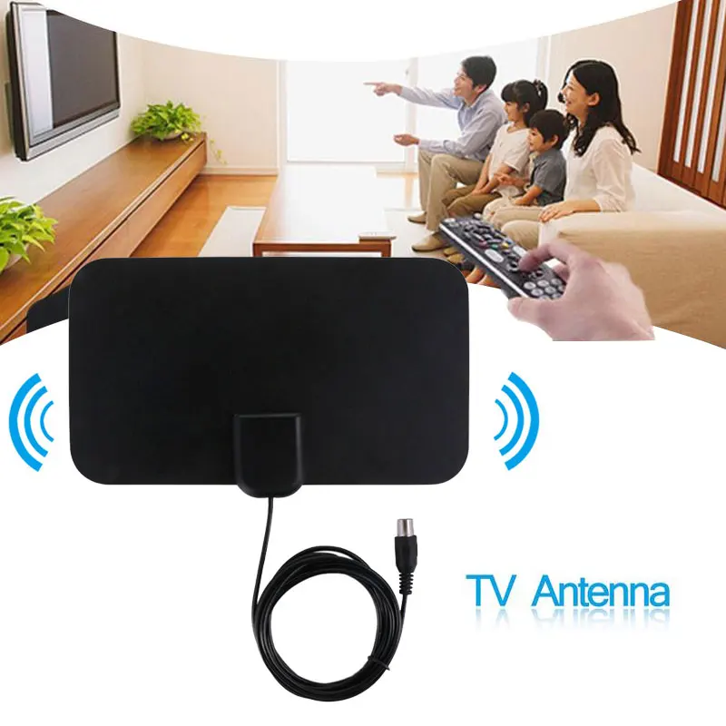 HD tv 001 50 Miles Range HD ТВ антенна для внутреннего усиленного цифрового ТВ усилитель сигнала антенны спутникового сигнала антенна приемника
