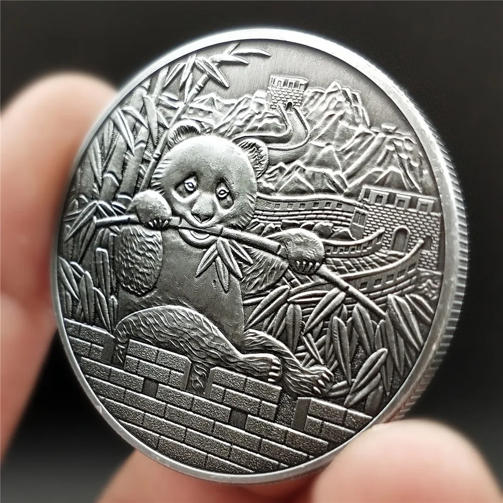 New arrival Chinese cute panda coin 40mm souvenir gift Commemorative coins | Дом и сад