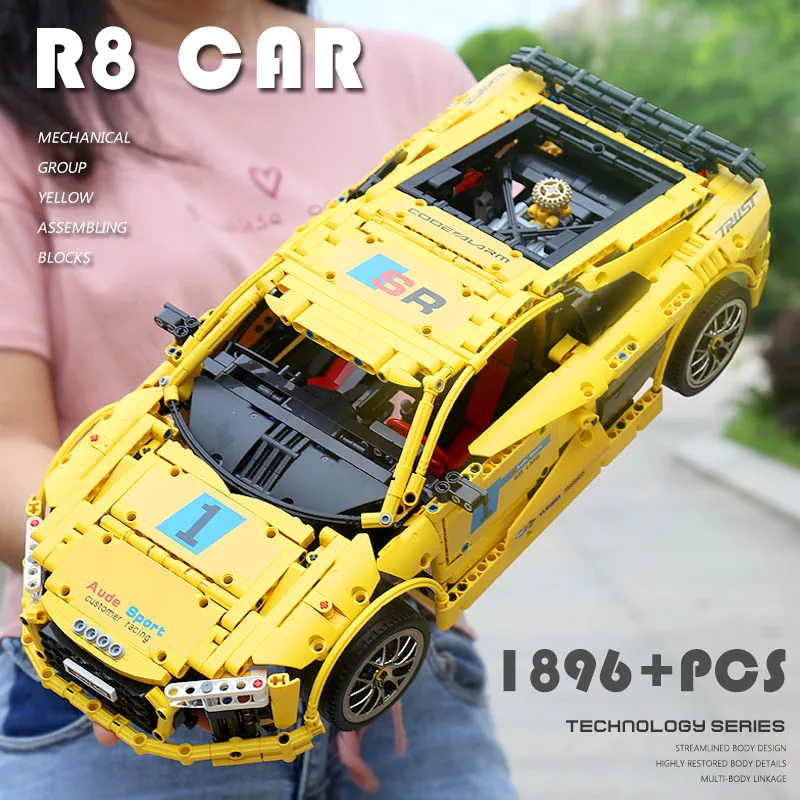 Форма King MOC Technic серия R8 V10 скорость RS5 модель автомобиля строительный блок сборка