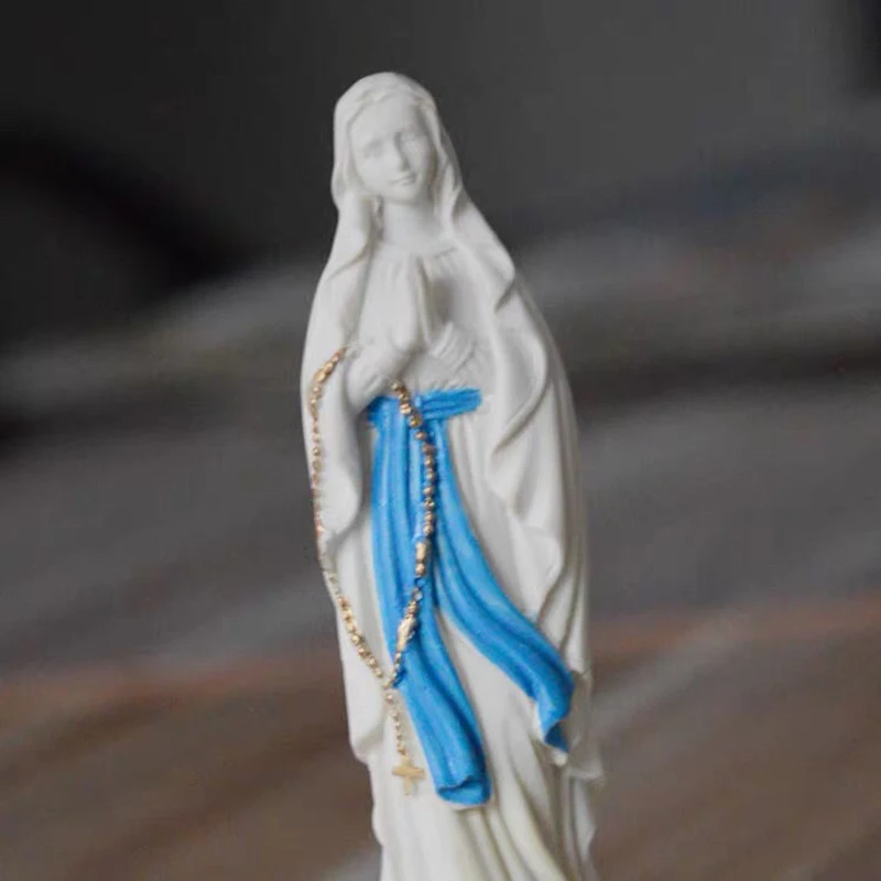 Virgin Mary of Lourdes Resin Staues home decor Articulos religiosos catolico Religious statues et sculptures figurine gifts