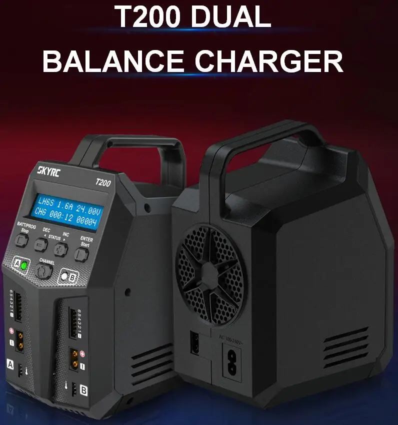 Новый продукт SkyRC T200 dual balance charger для LiPo/LiHV/LiFe/LiIon: 1 6 ячеек или NiMH/NiCd: 15 ячеек|Детали и
