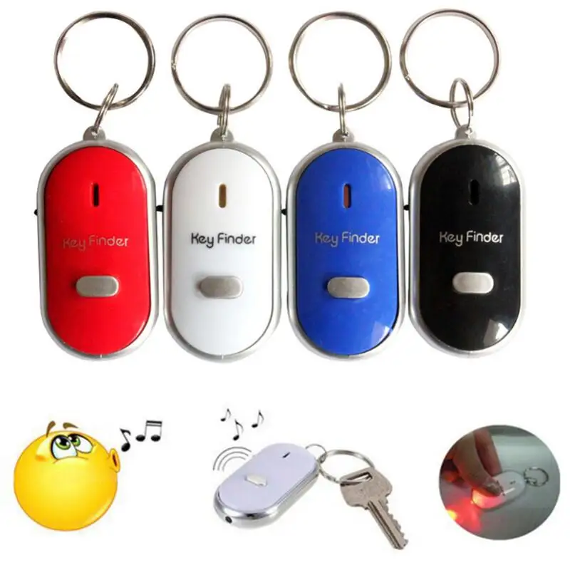 LED Smart Key Finder Sound Control Alarm Anti lost Tag Child Bag Pet Locator Find Keys Keychain Tracker Random Color