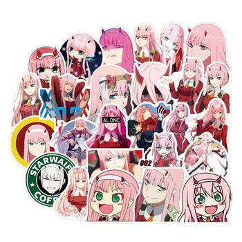 

50Pcs DARLING In The FRANXX Anime Stickers ZERO TWO Scrapbooking Sticker For Laptop Skateboard Fridge Suitcase