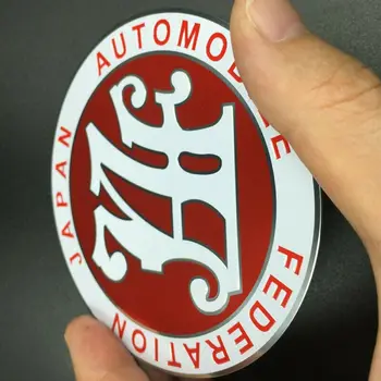 

Red Metal JAF Japan Automobile Federation JDM Car Emblems Badge Decal Sticker