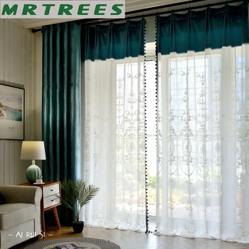

Embroidered Sheer Curtains for Living Room Bedroom Elegant Voile Curtains Panel Sheer Curtain For Balcony Window Treatments