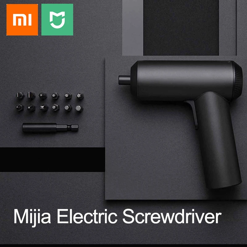 

XIAOMI Mijia Cordless Rechargeable Power Screwdriver 3.6V 2000mAh Li-ion 5N.m Electric Screwdriver With 12Pcs S2 Screw Bits