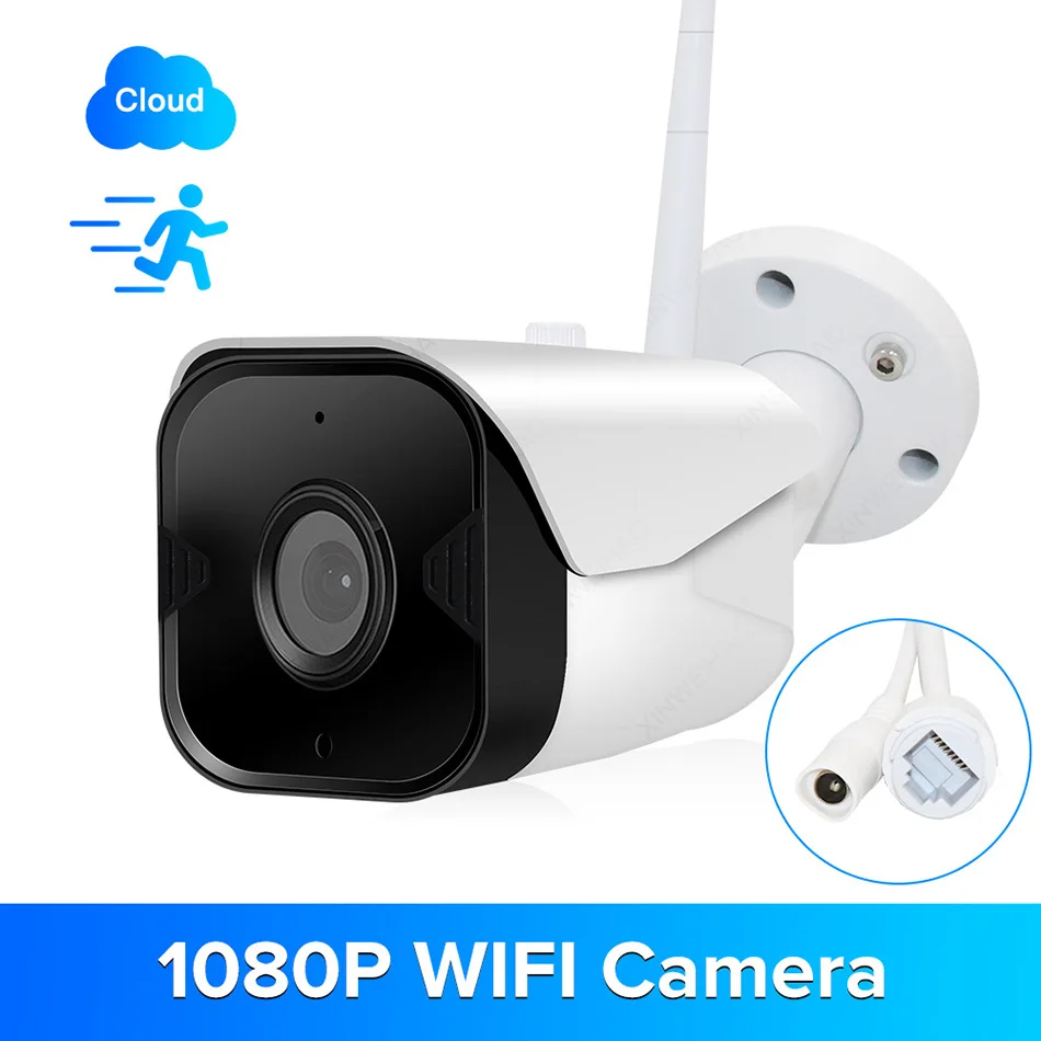 2MP IP камера Wifi 1080P Беспроводная камера Проводная P2P CCTV пулевидная камера наруэного наблюдения ночного видения с Miscro sd-слотом для карт Max 128G