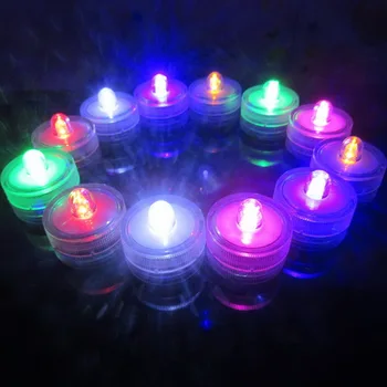 

1PCLED Candle Light Waterproof Switch LED Submersible Candle Electronic Flashing Light Wedding Party Decor Supplies Multi-color
