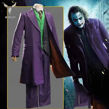 

WayLike Halloween Heath Ledger Joker Men's Costume Cosplay Clown Festival Decoration Props