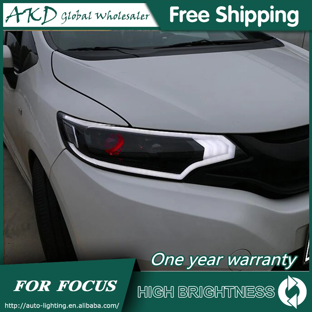 Headlights For Car Fit Jazz Gk5 20142019 Drl Daytime Run Lights Head