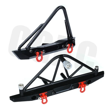 

RC Car CNC Metal Front Rear Bumpers With Spare Tire Bracket For 1/10 RC Crawler TRX4 Defender Bronco Axial Scx10 90047 90046