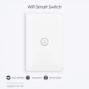 

WiFi Timer Remote Control Smart Light Switch Wireless Touch Wall Lamp Switches for Amazon Alexa Home Voice Control