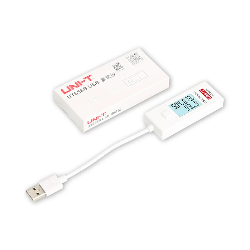 UNI T UT658B USB тестер телефон компьютер зарядка Напряжение Ток энергии монитор ЖК-дисплей подсветка зарядное устройство Емкость тестер мощности