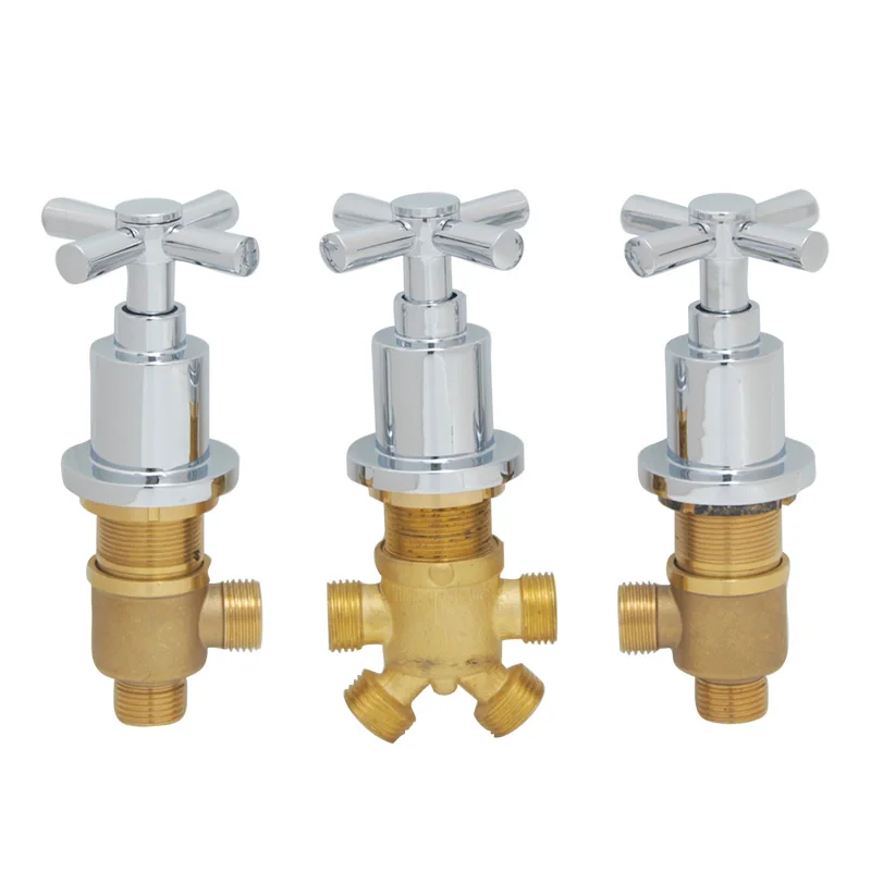 Bathtub Tap Brass Switch Control Valve Cold Hot Shower Mixer Faucet Split 2 Way Water Divide Bathroom Cabinet Crane bathtub faucet shower faucet water mixer
