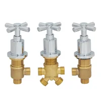Bathtub Tap Brass Switch Control Valve Cold&Hot Shower Mixer Faucet Split 2 Way Water Divide Bathroom Cabinet Crane 2