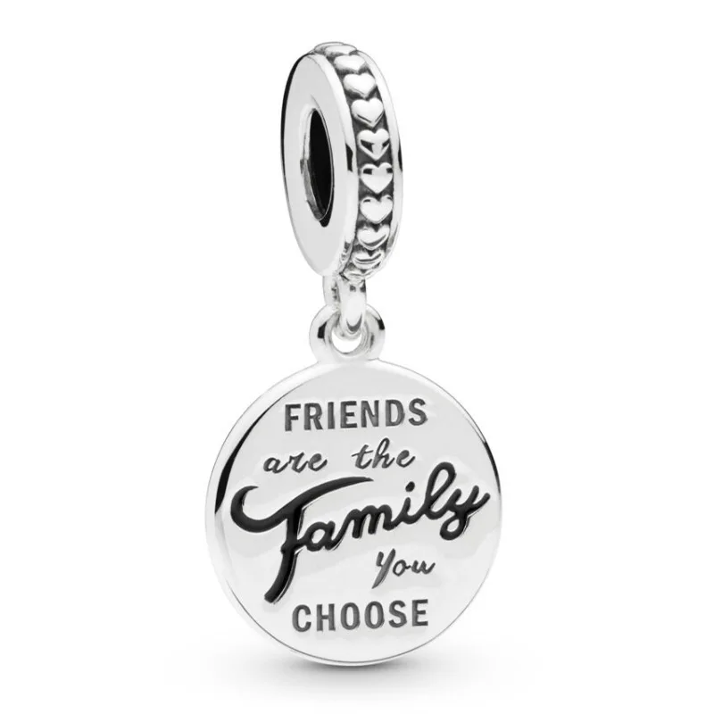

1005 925 Sterling Silver Charm New Family And Friends Pendant Fit Pandora Women Bracelet & Necklace Diy Jewelry
