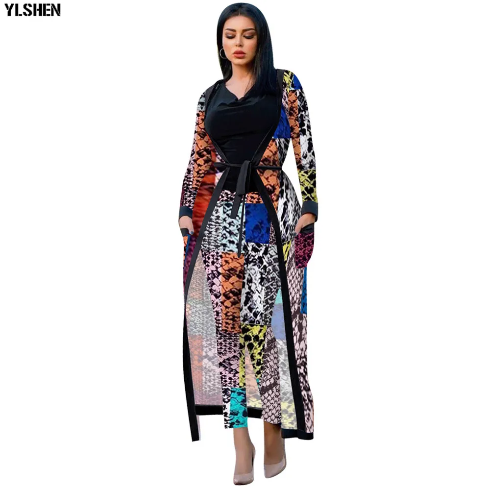 Print African Dresses for Women 2 Piece Set Dashiki Plus Size African Clothes Africa Clothing Pants Suit Bazin Robe Africaine 14