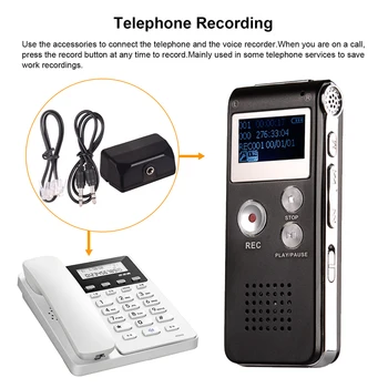  8GB Voice Activated Recorder for Telephone Recording 4