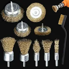 

10pcs Brass Wire Brush Disc Brush Cup Brushes Round Brush For Drill Best Buffing Metal Wood Removing Metal Rust
