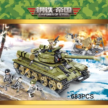 

WW2 Soviet Union T-34 Medium Tank batisbricks military building block world war army forces figures model toys for gifts