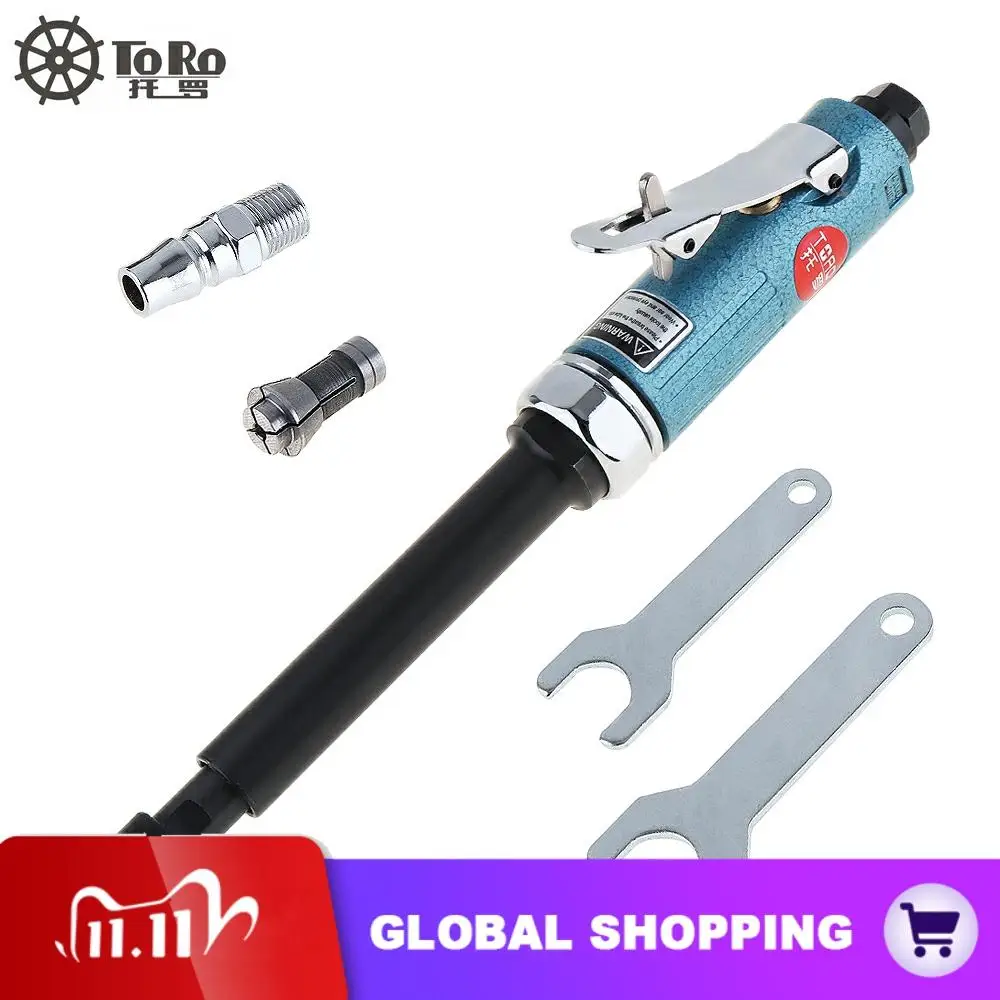 

TORO 1/4" 25000RPM Extended Shaft Straight Shank Pneumatic Tools Grinding Machine Air Die Grinder for Engraving Tire Repair