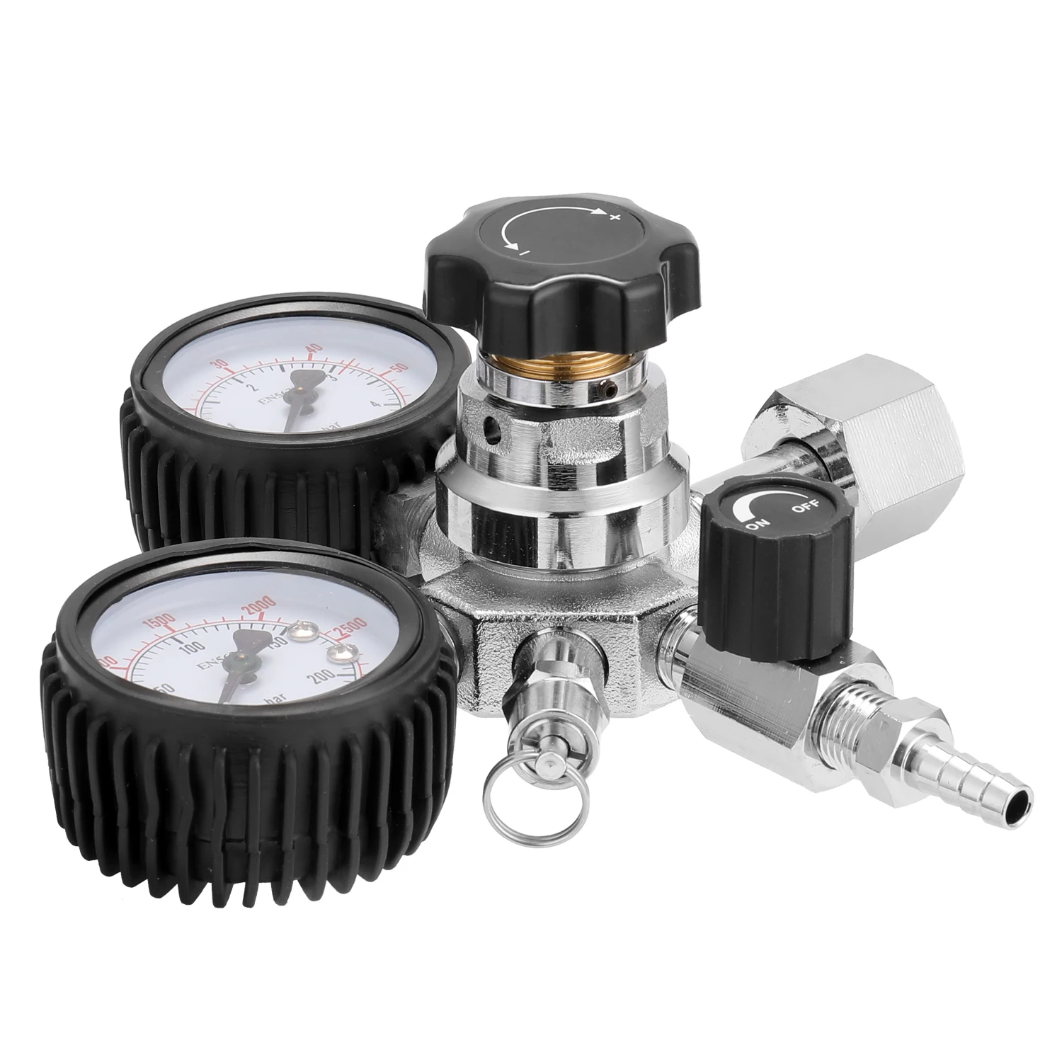 맥주 CO2 케그 레귤레이터 안전 압력 릴리프 밸브 0-3000 PSI 탱크 압력