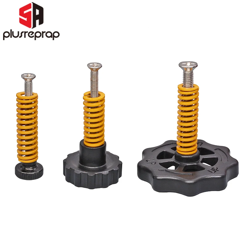 4PCS M3/M4 Heat Bed Leveling Spring Knob Parts 3D Printers Print Platform Screw  Nuts Calibration Accessories