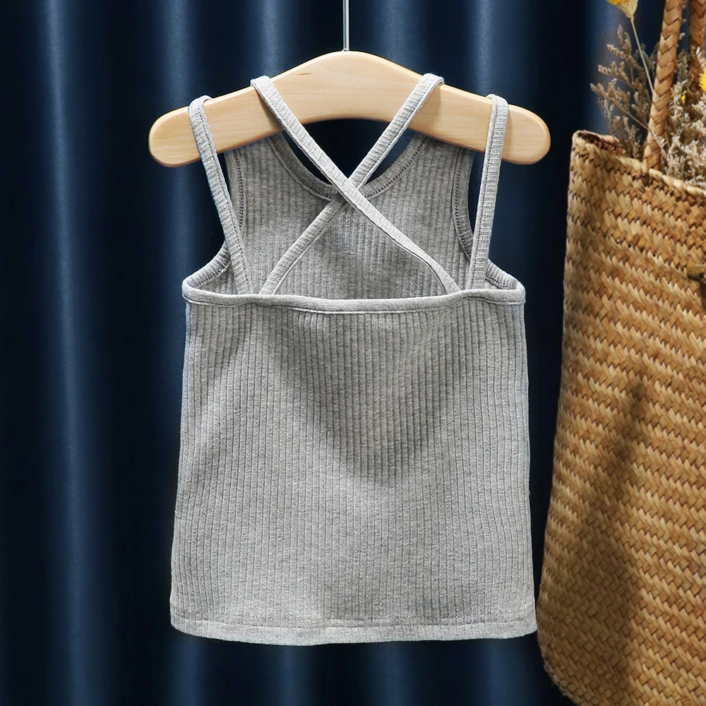 Girls Tank Tops Baby Girls Camisoles Summer Backless Tanks Toddler Kids Sleeveless Underwear Tops Children Undershirt