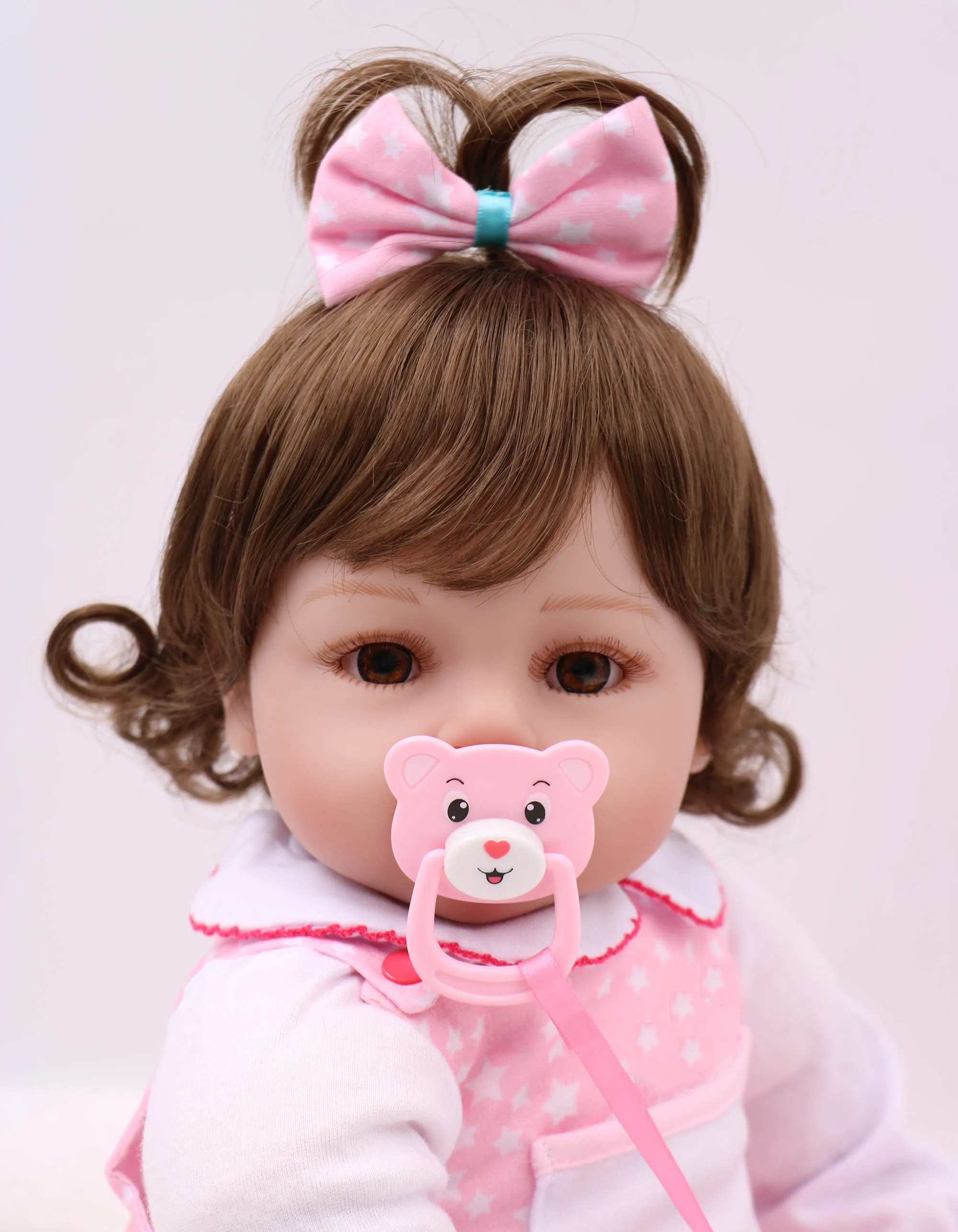 56 см Reborn baby Мягкие силиконовые куклы bear baby рождественские подарки
