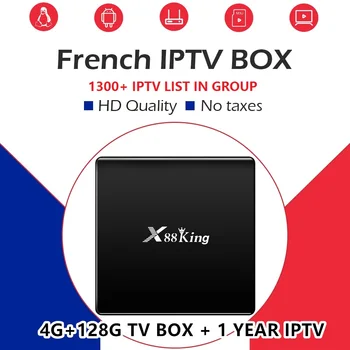 

K88King Android 9.0 tv box WITH IPTV subscription French IPTV France Belgium Arabic Spain Morocco iptv smart tv box