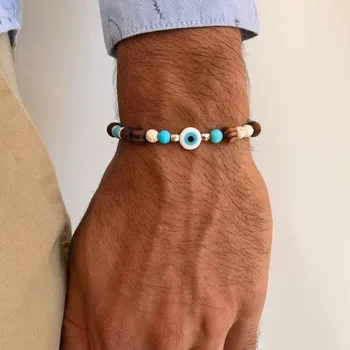 

Evil Eye Bracelet, Mens Bracelet, Evil Eye Charm, Protection Bracelet