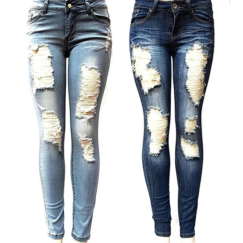 Рваные джинсы для женщин, обтягивающие женские модные брюки бойфренда, джинсы для женщин, узкие брюки, смягчитель