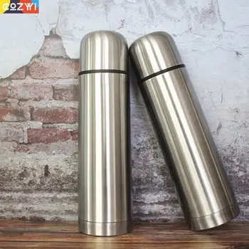 

304 Stainless Steel 1L High Capacity Portable Travel Mug Bullet Shape Termo Cafe Vacuum Insulated Double Wall Thermo Flask