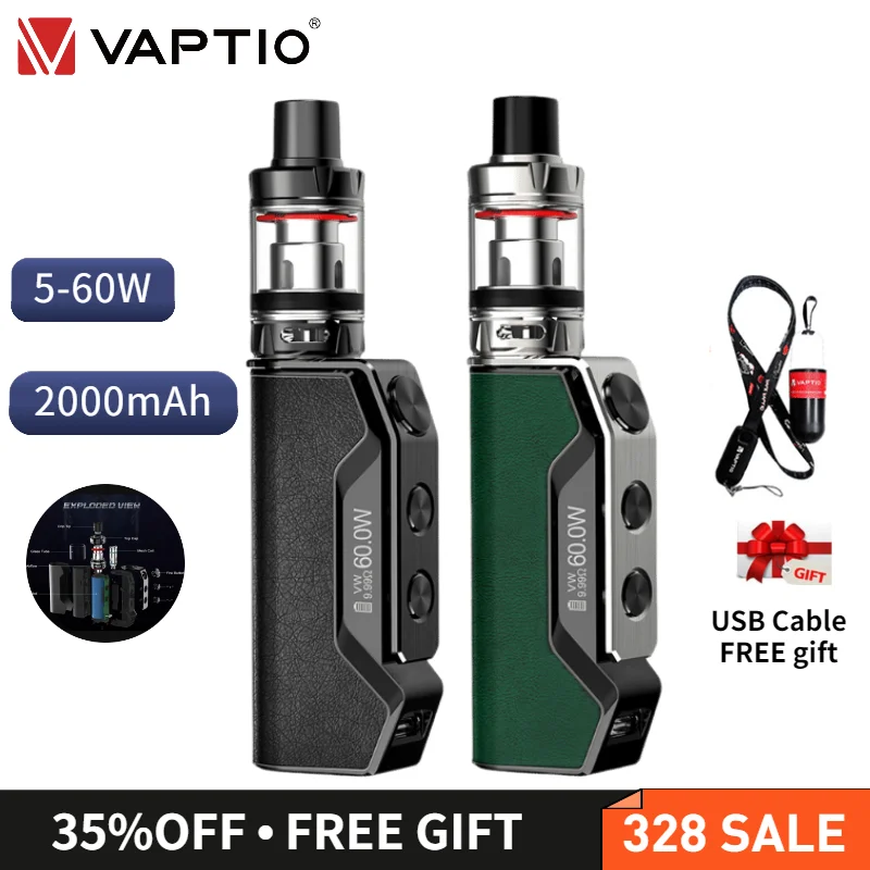 Электронная сигарета Vaptio FRAGG 60 Вт 0 69 дюйма 2000 мАч 2 мл|Системы нагревания табака и