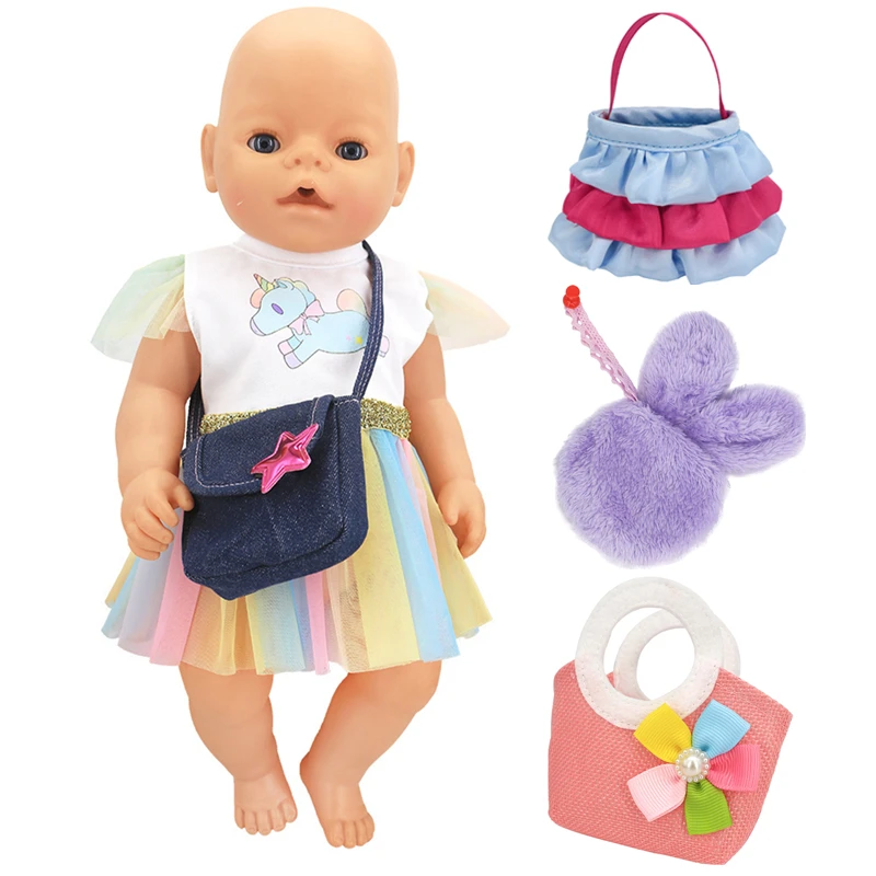 18 Inch Doll Accessories Mini Handbag for American Girl Doll Clothes High Quality Satchel Doll House Kids Educational Girl Toy haweel 15 6inch laptop handbag for macbook samsung lenovo sony dell alienware chuwi asus hp 15 6 inch and below laptops purple