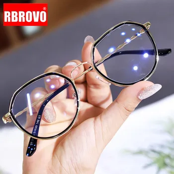 

RBROVO Metal Round Women Glasses Frames Vintage Eyeglass Frame Women Luxury Optical Glasses Frame Designer Brand Eyewear Women