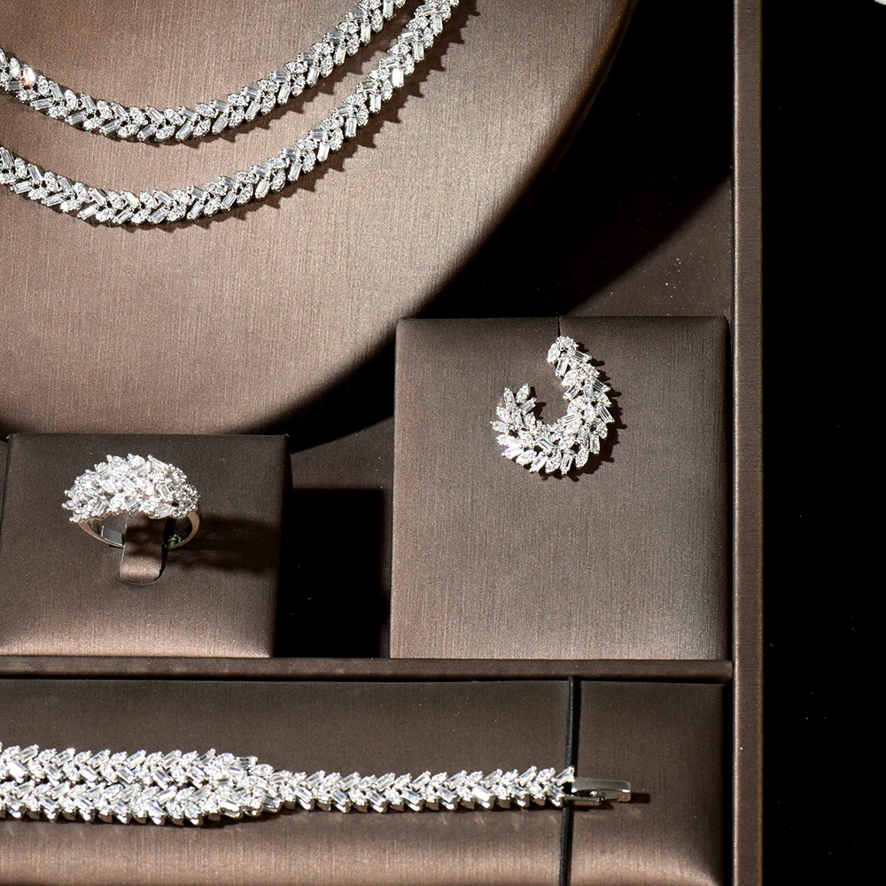 ジュエリーと時計の混合セット Amazon.com: DHQH 3 Pack Cubic Zirconia Bridal Jewelry Sets