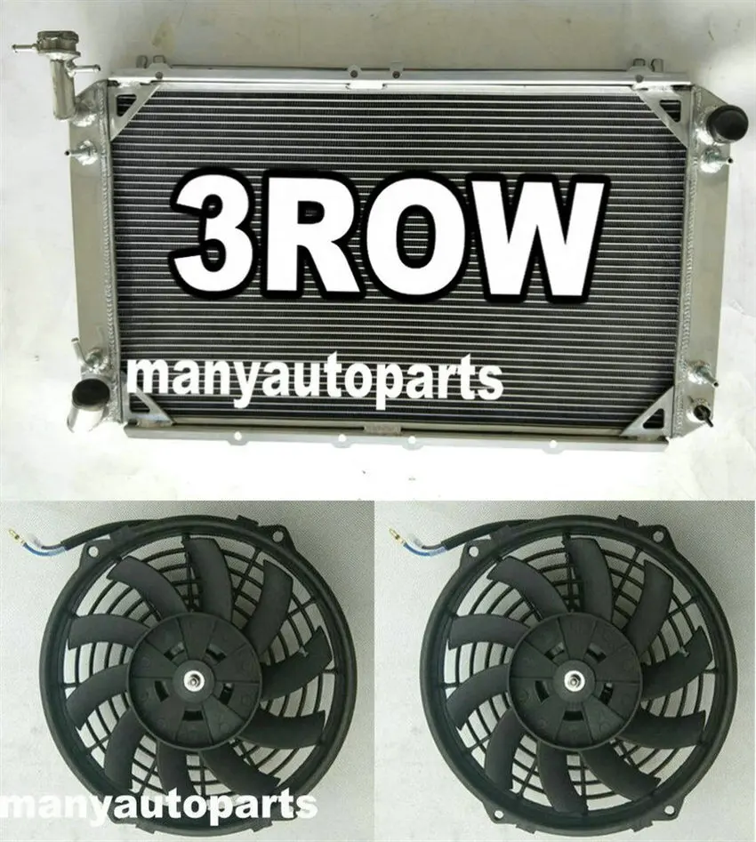 radiator and fans Радиатор+ вентиляторы для Nissan Patrol Y60 GQ 2,8 4,2 D RD28 TD42 3,0 бензин на 87-97 96 95 94 93 92 - Цвет: radiator and fans