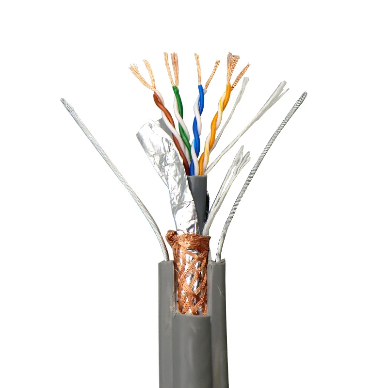Cable blindado para Cable de acero plano para Ethernet, Red viaje, monitoreo, Cable eléctrico|Alambres y cables| -