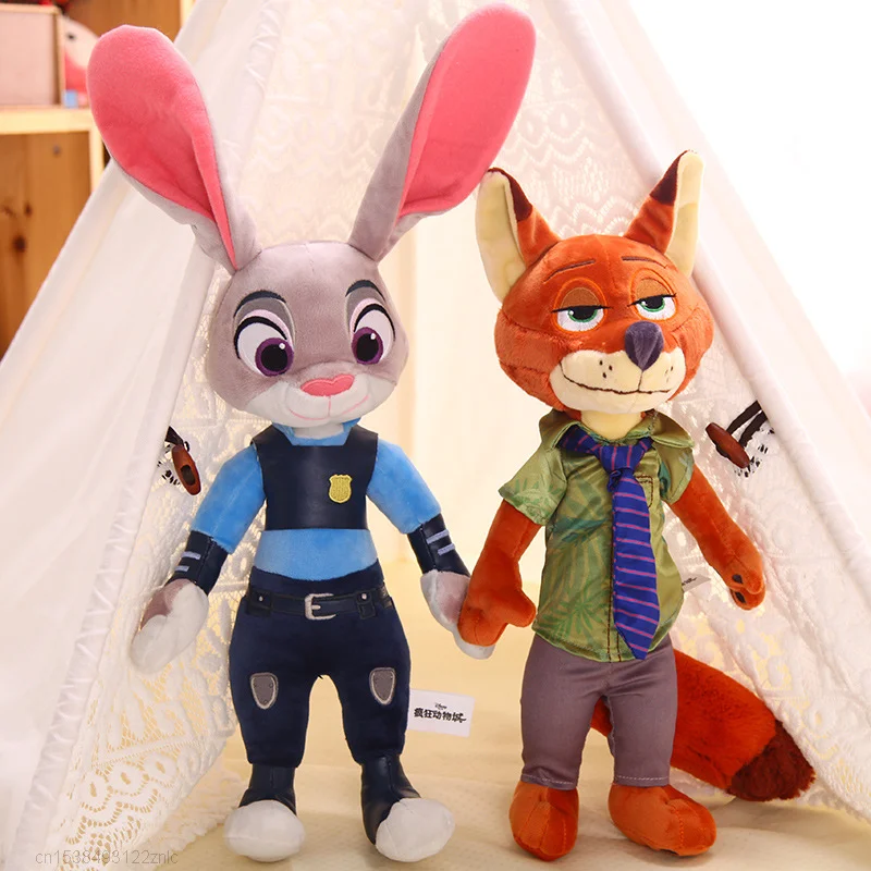 New Arrival 40/50/60cm Disney Zootopia Nick Wilde Judy Hopps Plush Cute Hot Stuff Toy Doll Model Gift for Children Birthday gift new arrival jigsaw puzzle notre dame de paris model 3d puzzle educational toys three dimensional puzzles for children and adult