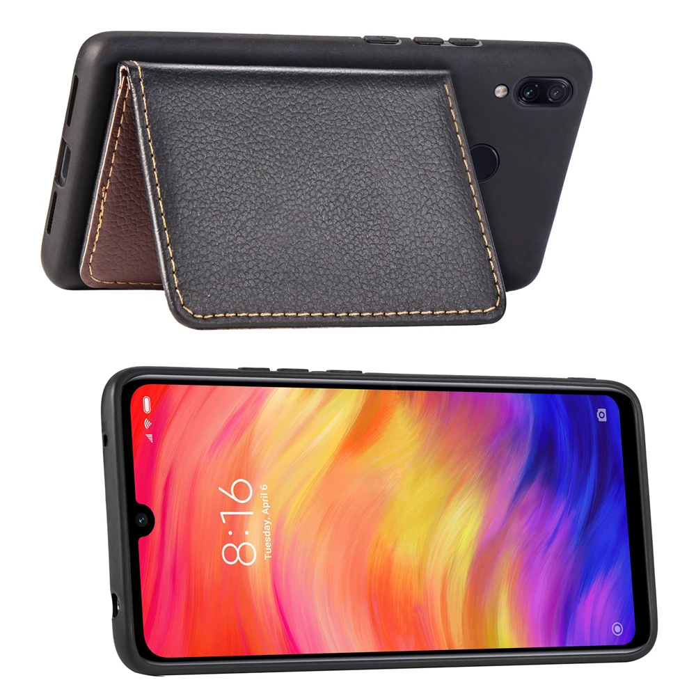 Для Xiaomi Redmi 7 Чехол на заднюю панель многофункциональный ТПУ+ кожаный чехол-кошелек для телефона с защитой от царапин противоударный защитный чехол с отделениями для карт