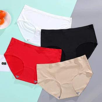 

UMKA Sexy Lace Panties Seamless Underwear Briefs Ice silk Nylon Lingerie Femme Sexy For Women lingerie Ladies Bikini Underpants