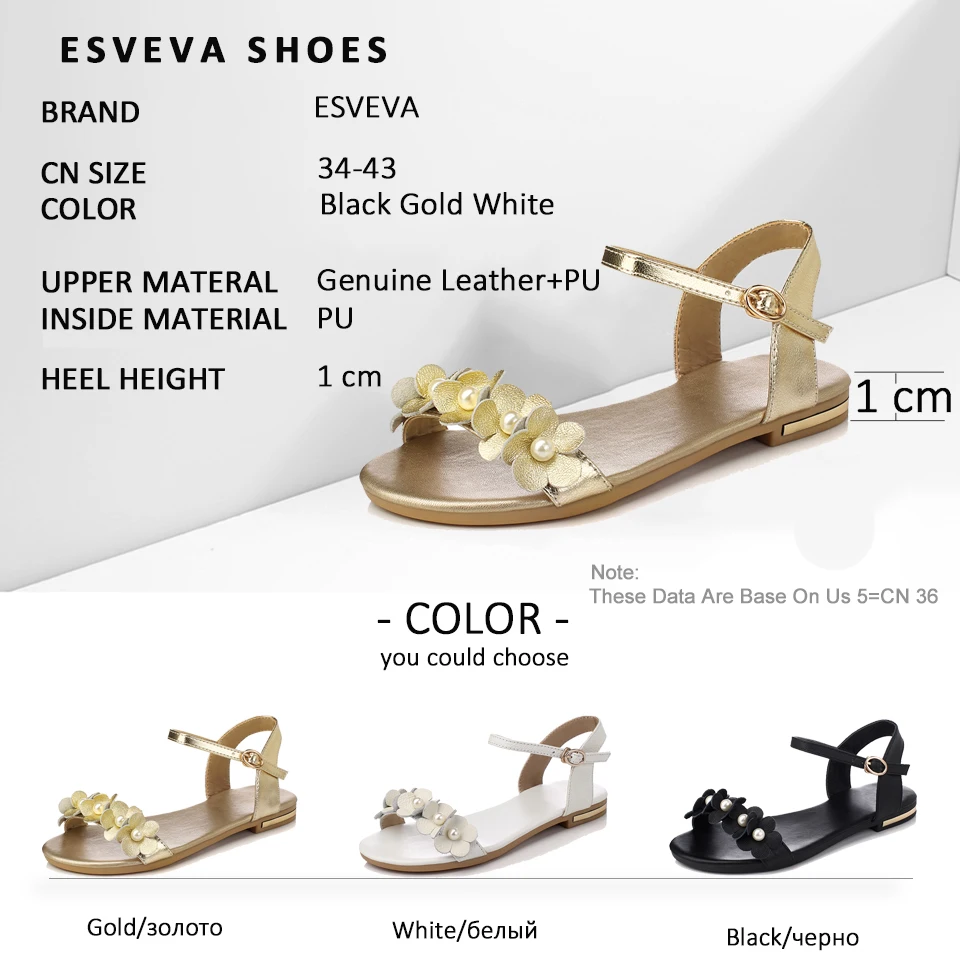 Женские босоножки из бычьей кожи ESVEVA черные коровьей с цветочным принтом на