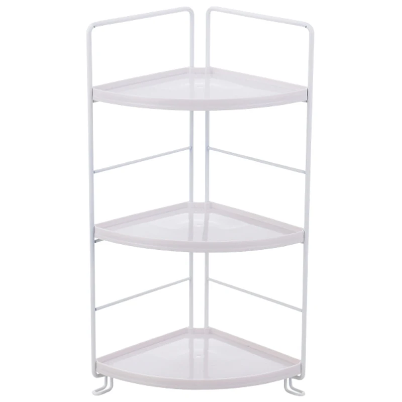 

Multi Layers Adjustable Bathroom Sundries Corner Shelves Iron Desktop Cosmetics Organizer Rack Durable Sundry Organizer Holders