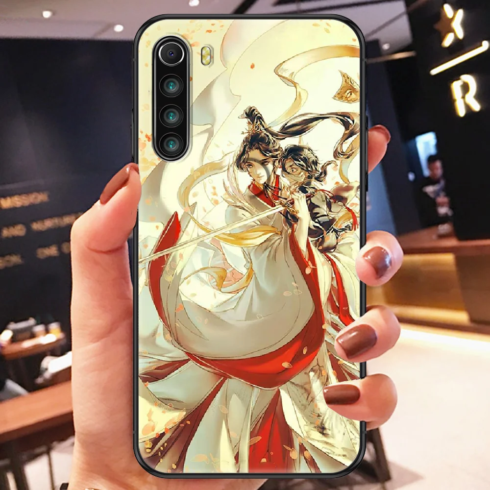 xiaomi leather case charging Thiên Quan Ci Fu Hứa Thành Tạ Liên Ốp Lưng Điện Thoại Xiaomi Redmi Note 7 7A 8 8T 9 9A 9S K30 Pro Đen Tpu Coque Tranh cases for xiaomi blue Cases For Xiaomi