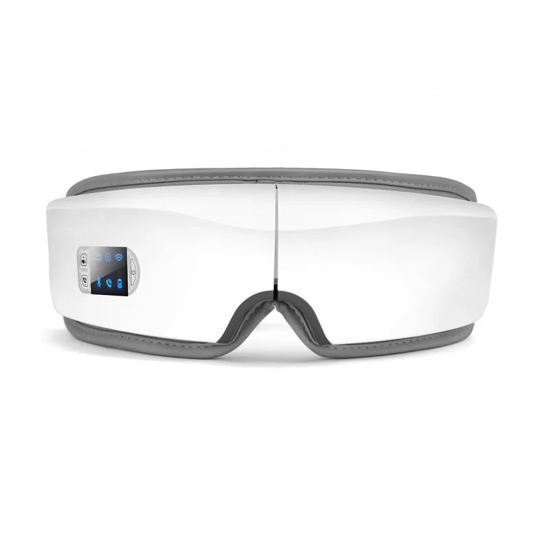 Pearl White 4D умная подушка безопасности Вибрационный массажер для глаз инструмент для ухода за глазами горячий компресс Bluetooth массажные очки для усталости глаз - Цвет: Pearl White