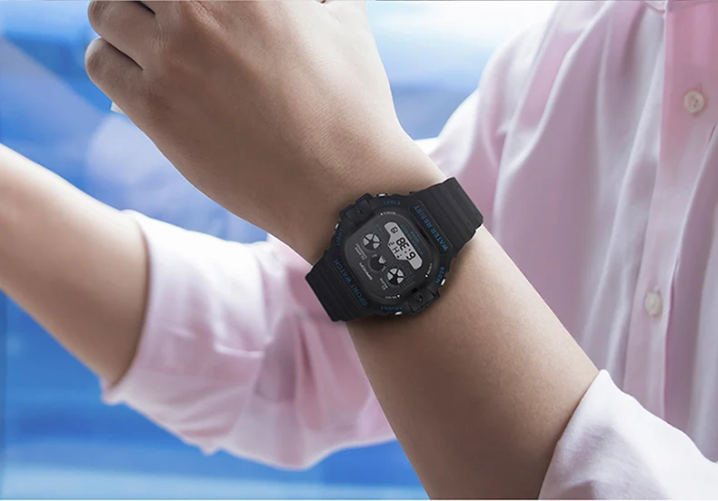 SANDA военные мужские часы Роскошные светодиодный цифровые спортивные кварцевые часы мужские водонепроницаемые мужские наручные часы relogio masculino часы