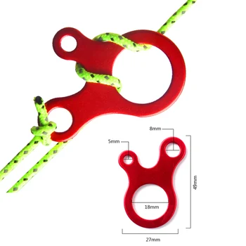 

Tent Wind Rope Buckle Cord Adjuster 3 Holes Accessory for Outdoor Camping Hiking ZJ55