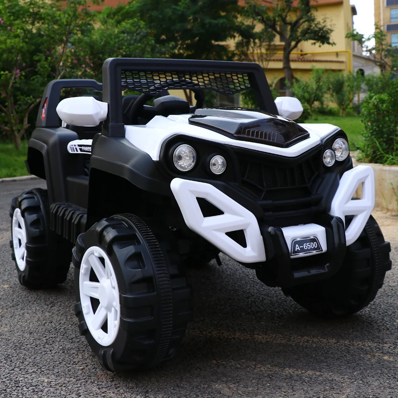 

Children four-wheel drive electric SUV car kids remote control shock absorption vehicle ride on baby toy car soft tires